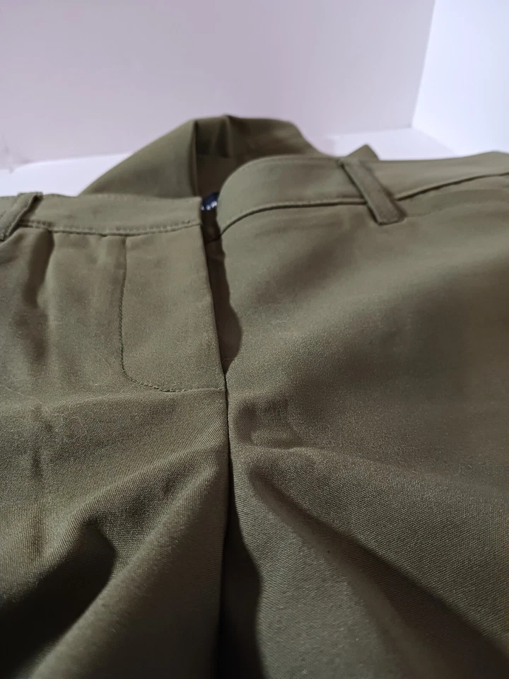 Pantalones elásticos Grace Elements para mujer verdes tiro medio pierna recta talla 8 30X29 Foto 4 de 4