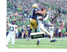 Chris Finke REPRINT signed autographed 8x10 photo Notre Dame Irish U-M TD Catch