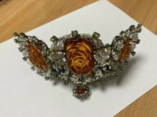 HANDCRAFTED CROWN AMBER JEWELRY  FOR WOMAN HAIR JEWELRY / K-Fashion Korea