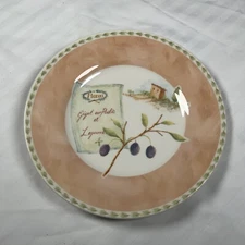 Royal Stafford Menu Gigot au Pastis et Legume Peach Salad Snack Plate 8" EUC #SH