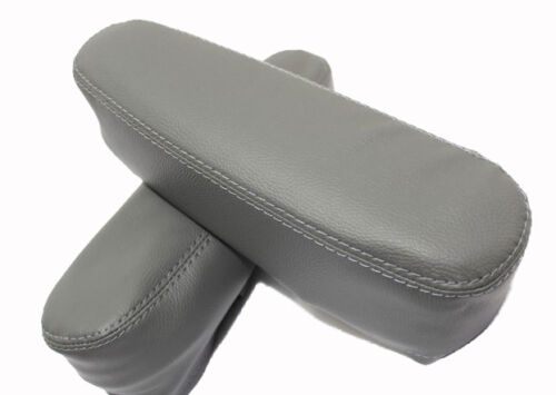 Real Leather Gray Seat Armrest Covers Fits 05-15 Nissan Armada - Picture 2 of 2