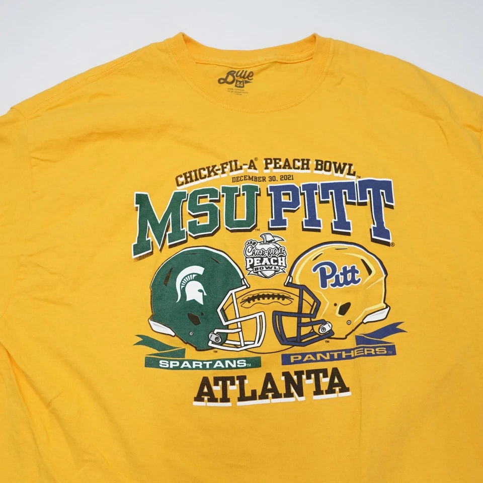 Camisa Azul 84 XL Michigan State Spartans VS Pitt Panthers Chick-Fil-A Peach Bowl Foto 2 de 4