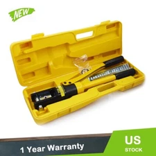 16 Mt Hydraulic Wire Crimper Crimping Tool Battery Cable Lug Terminal 11 Dies