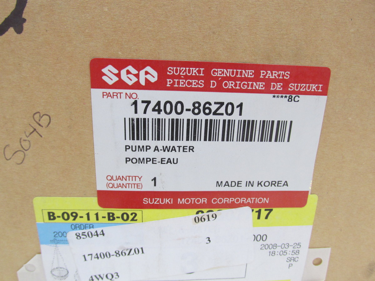 2004-2006 Suzuki Verona OEM Engine Water Pump 17400-86Z01 | eBay