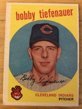 1959 Topps Bobby Tiefenauer Rookie Card (RC) #501 Cleveland Indians Mid-Grade. rookie card picture