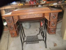 Antique Wheeler & Wilson Sewing Machine Very Ornate Excellent Condition Rare