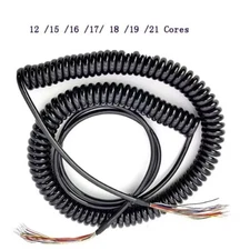12 -21 Cores Spring Spiral Cable Coiled Cable for CNC Handheld Encoder 1PC 