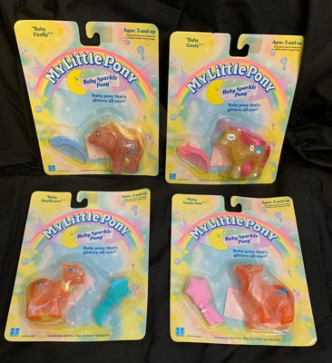 My Little Pony 4 Baby Sparkle MOC Firefly Gusty Starflower Northstar Vtg 80s G1