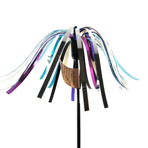 Cat Claws 17.5" Mylar Teaser Wand Cats Toy Kitty 13 Streamers Wild Prey NEW
