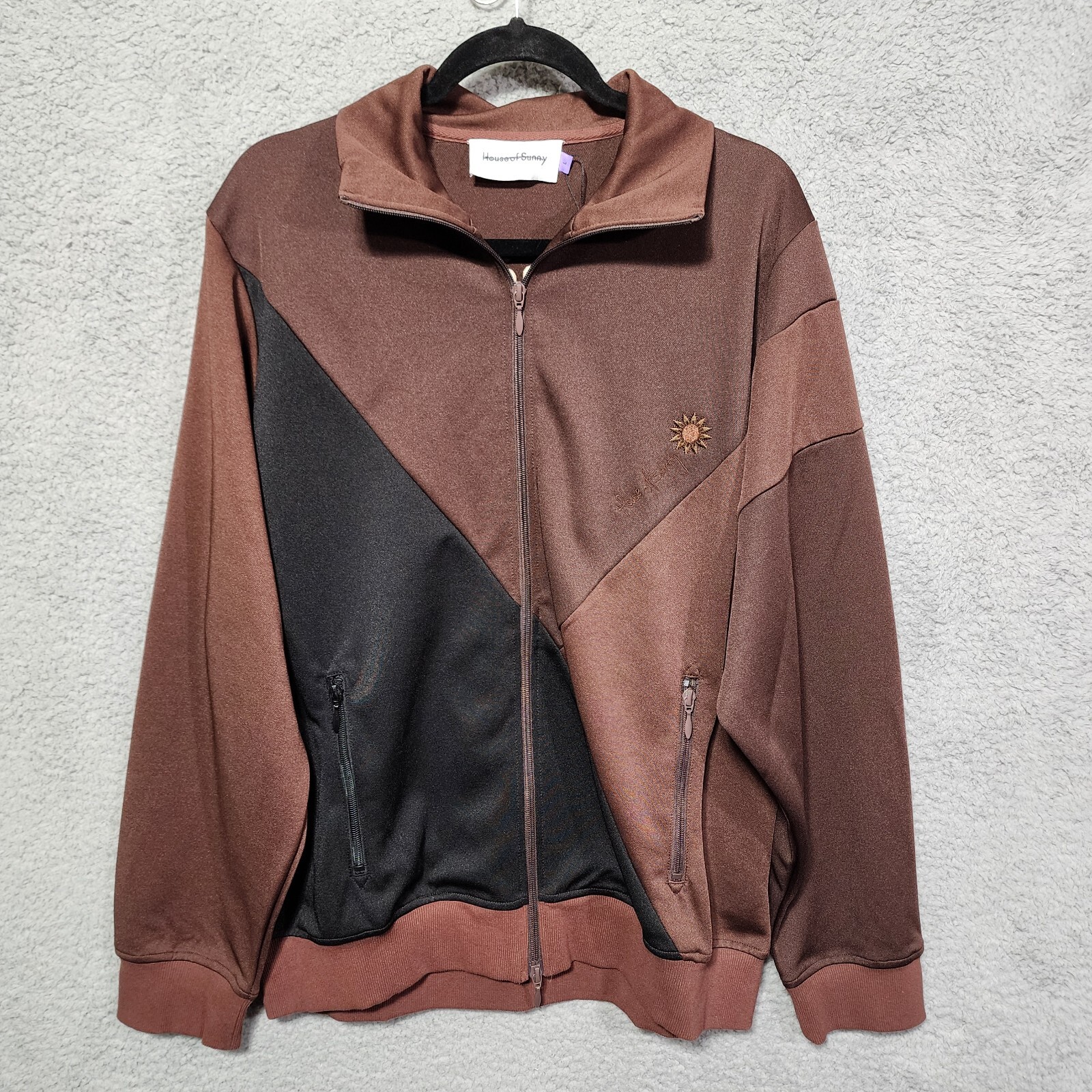 House Of Sunny Bowling Dad Jacket Another Day We've Got To Get It Brown Size L