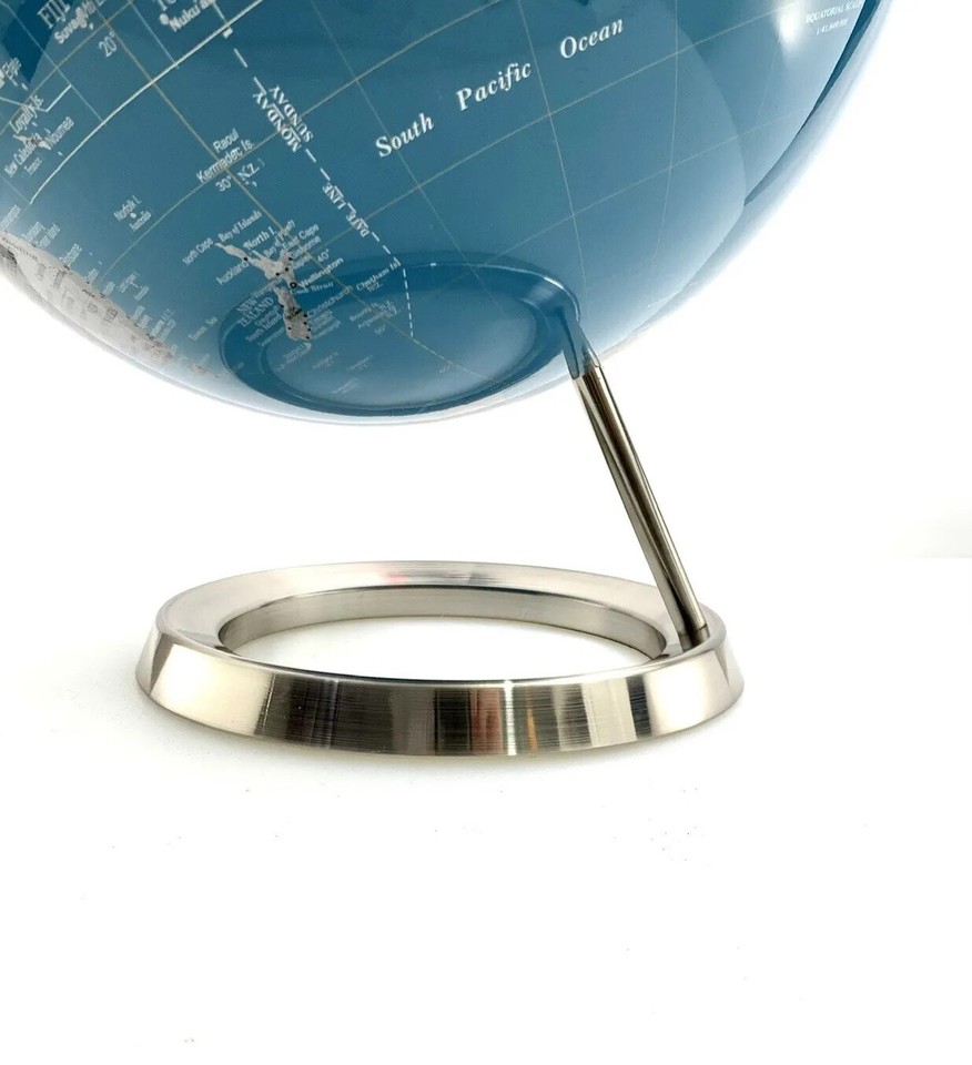 World Globe on Crome Base Modern Style Home Office Decor eBay