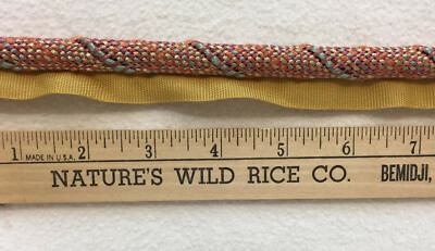 Cord Trim Woven Dusty Pink Blue Green Check 51'' Long Sewing Crafts Checkered