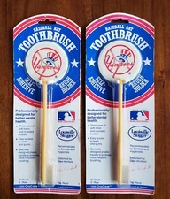 1986 New York Yankees Toothbrushes with holders NEW SOC 1 has Cleveland Indians*