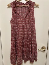 MAX STUDIO Hippie Dress boho vintage Style gypsy ethnic Maternity M Flowy