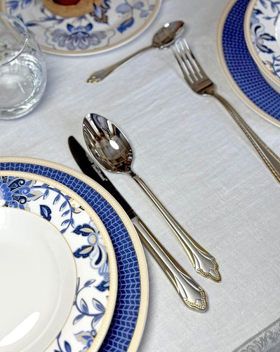 STPGOODS Luxus Edelstahl Tafellöffel Set Gold Poliert Gebürstet 6 Teile - Bild 7 von 9