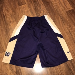 purple and gold basketball shorts