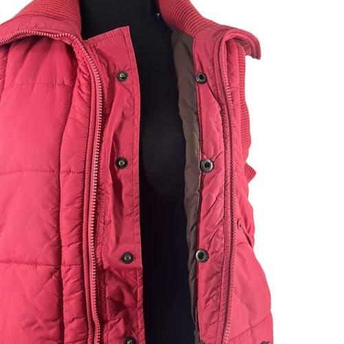 Diesel puffer vest pink red gorp core hiking mountains fall outdoors sz M - Picture 12 of 15