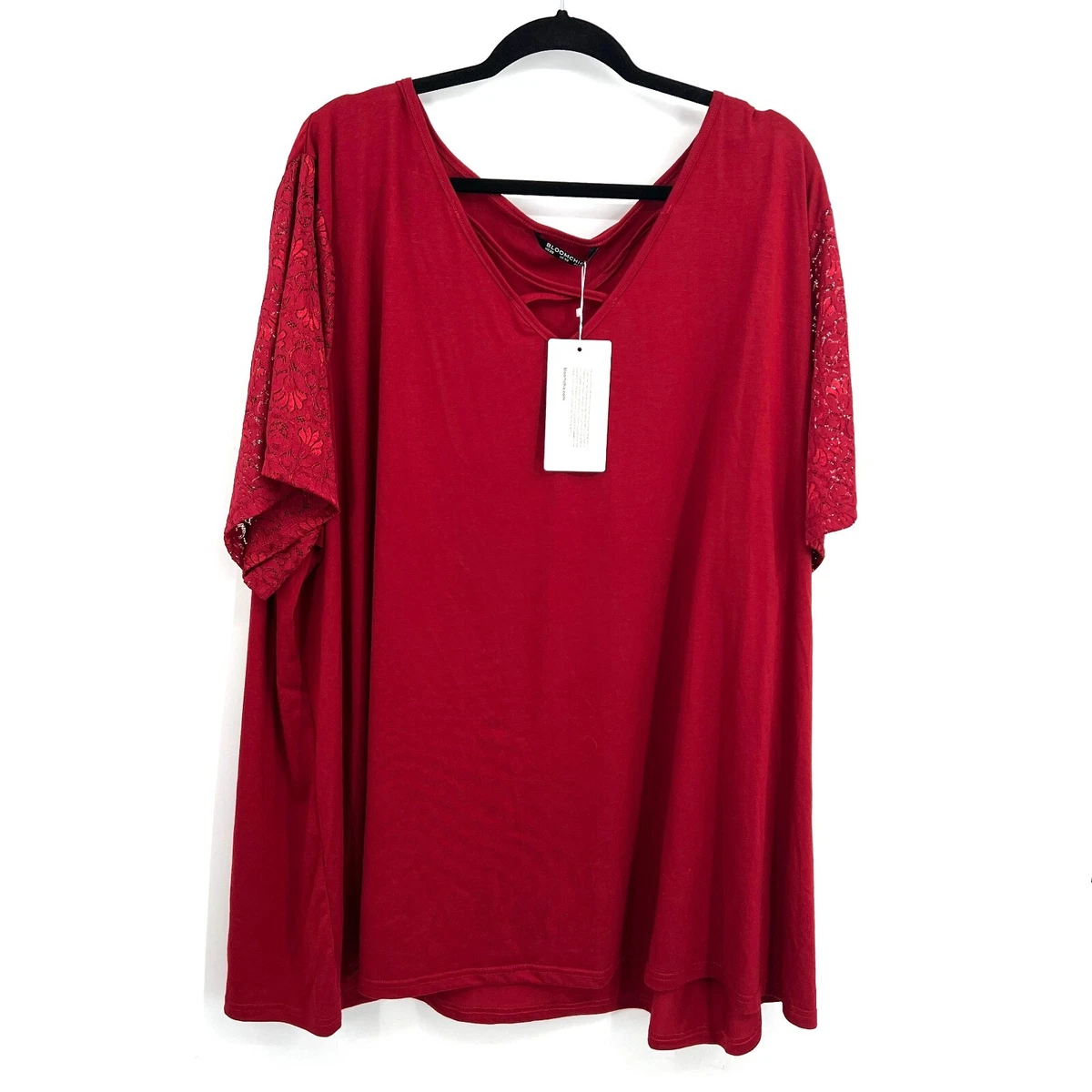 red blouse v neck