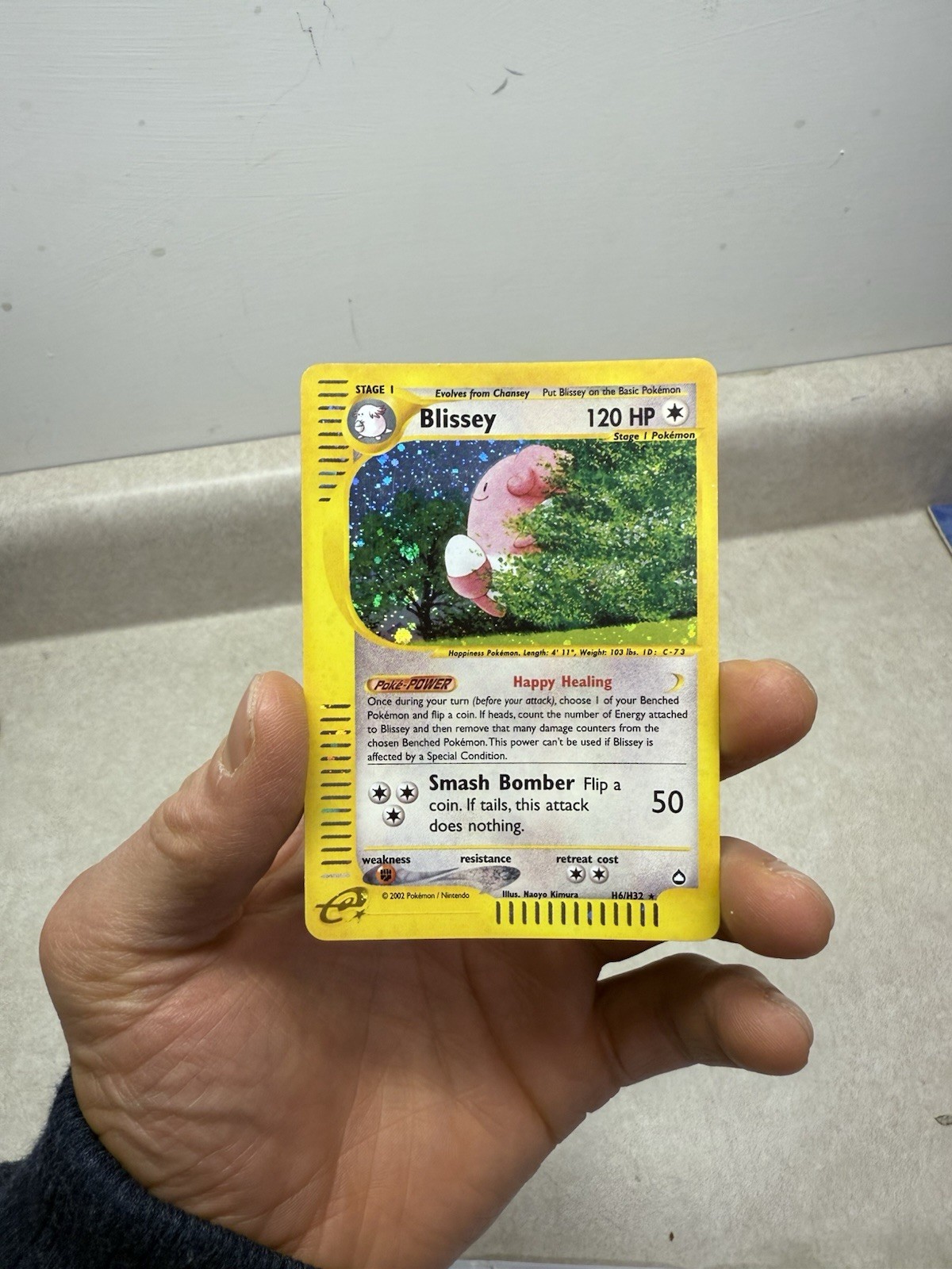 Pokémon TCG Blissey H6/H32 Aquapolis 2002 Holo Rare E-Series Card NM