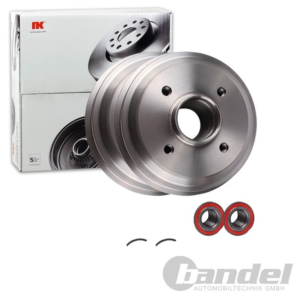 2X NK 180Mm Bremstrommeln Hinten Passend FÜR CitroËN AX Saxo Peugeot 106 206-image