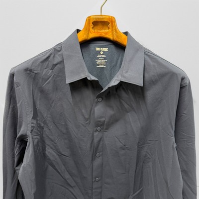 True Classic Men's Performance Lightweight Dress Shirt AP2 Navy XL  NWOT 24.5x32