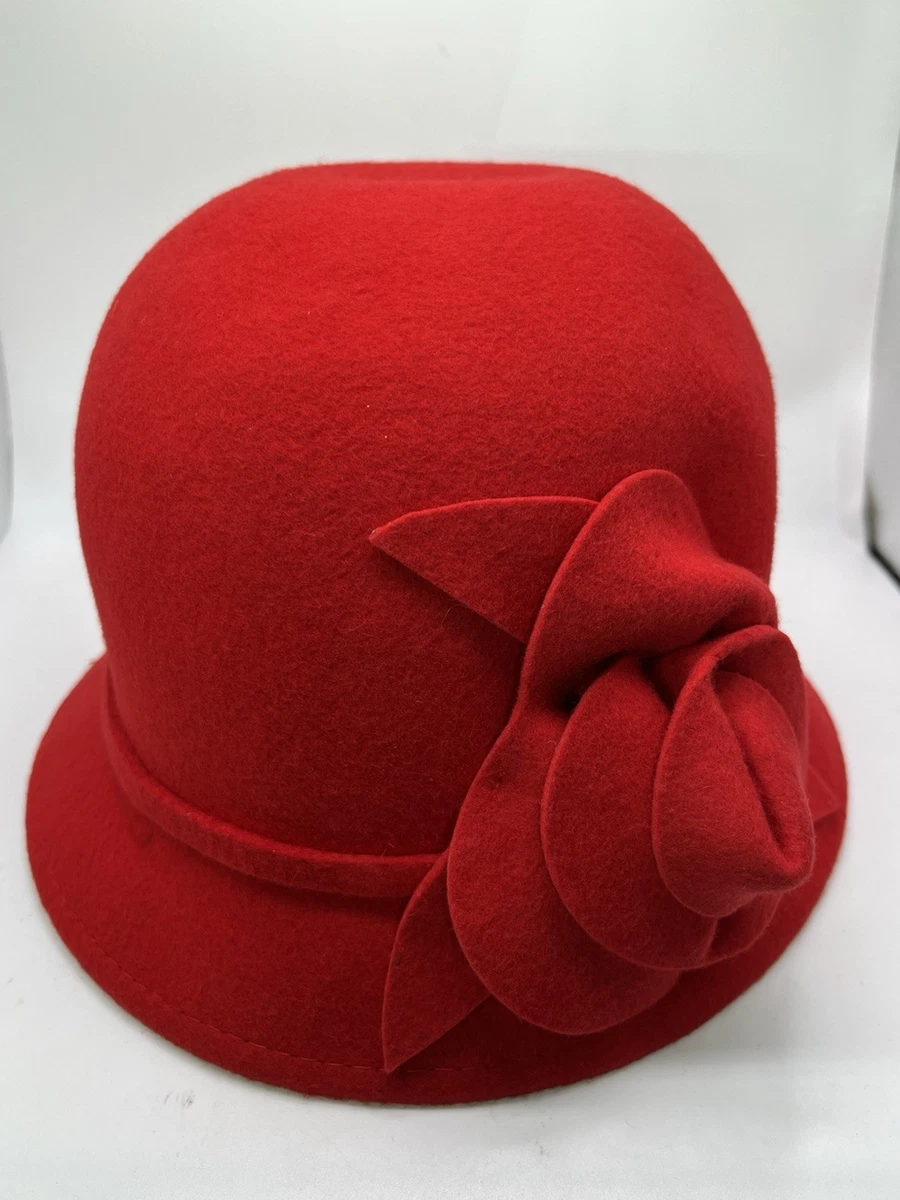 Red 100% Wool Cloche Hats for Women for sale | eBay display picture 1