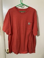Carhartt Adult XL Loose Fit Red Work T-Shirt w/ Front Pocket