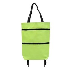 Foldable Shopping Bag With Wheels Reusable Cloth Grocery Trolley Tote 1PC