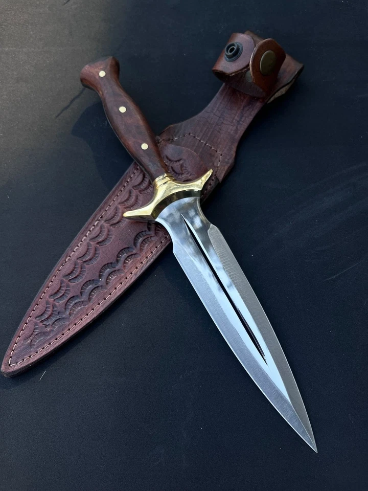 Custom Handmade Carbon Steel Blade Survival Dagger Knife | Hunting Knife Camping - Bild 2 von 4