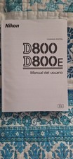Nikon D800 / D800E Genuine DSLR Camera Instruction Manual / Guide In Spanish