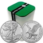 Roll of 20 BU American Silver Eagle Coins .999 in Mint Tube. Tube Dates Vary.