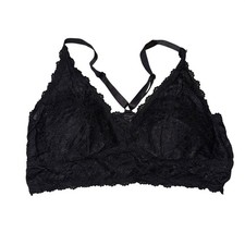 Torrid Curve Black Lace Bralette Strappy Racerback Plus Size 2 or 2X