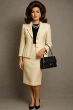 Le Suit Skirt Suit Womens 6 Pale Yellow Tweed Classic Old Money Elegant Capsule