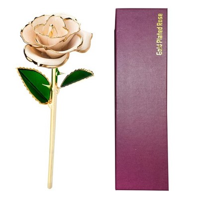 24K Plated Gold Dipped Rose Dried Flower Kit with Gift Box and Dispaly Stand