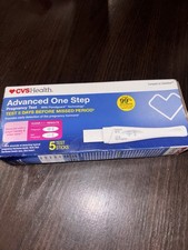 CVS HEALTH ADVANCED ONE STEP PREGNANCY TEST 5 TEST STICKS NEW EXP 02/29/2028 NEW