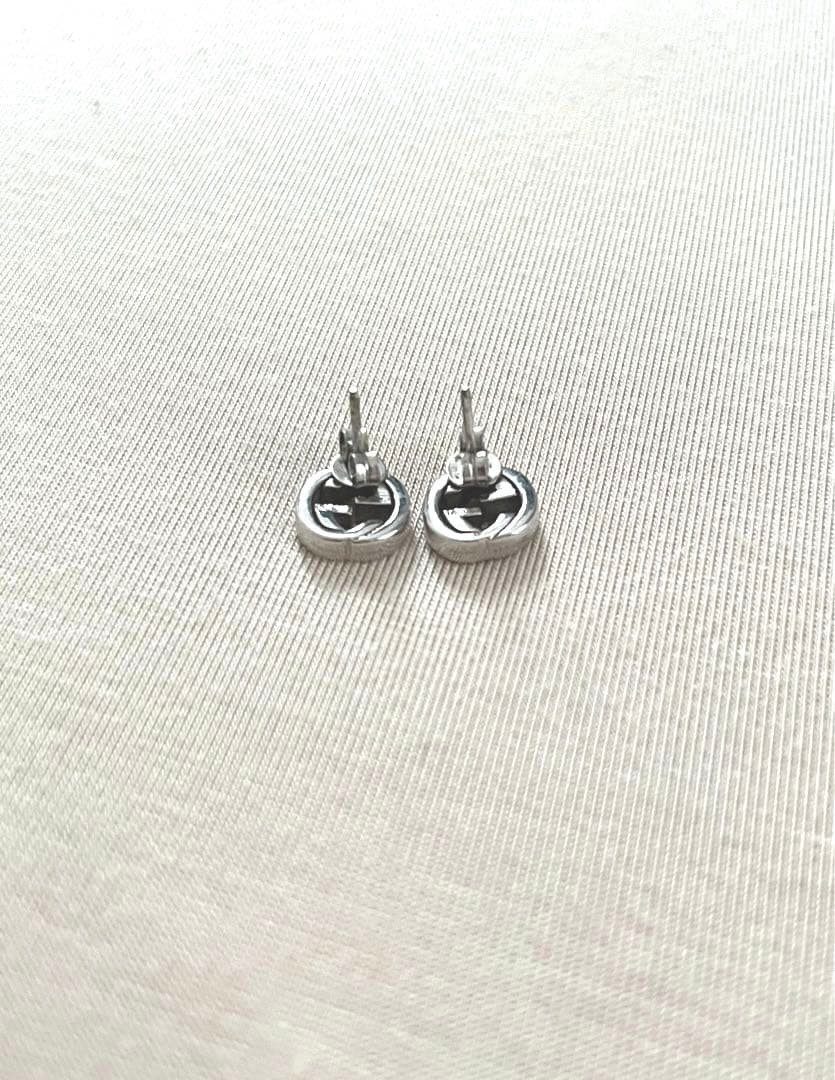 GUCCI Interlocking G Silver Stud Earrings Sterlin… - image 2