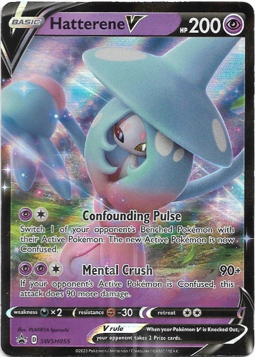 Hatterene V SWSH055 Holo Promo Sword & Shield Promo Pokemon Near Mint
