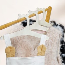 Wooden Hangers For Baby Closet Anti Slip Natural Wood Newborn 5mm 6 PCS