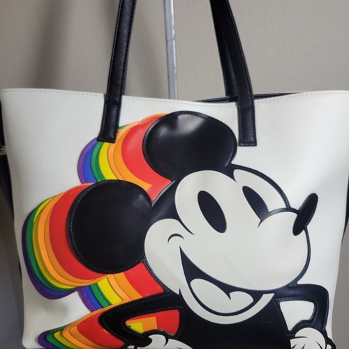 Loungefly Mickey Mouse Rainbow Colorful Tote Bag Purse Handbag Disney Satchel - Picture 5 of 20
