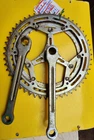 CHROMED STEEL CRANKSET THREE ARMS 52/42 GUARNITURA BICI VINTAGE