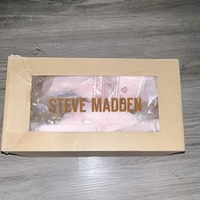 Steve Madden Fuzed Pink Faux Fur Slide Slippers Closed Toe EU 38 Women
