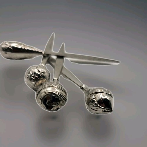 4 COCKTAIL PICKS Art Deco Sterling Silver Marked Large Bulb Finials Vintage 40's - Picture 11 of 11