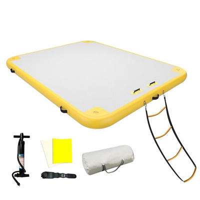 #ad 10FT Inflatable Floating Dock Air Water Platform Multi People Blow up Floati... $293.85