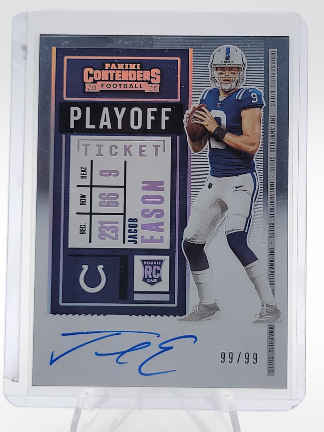 Jacob Eason Panini Contenders #136 Autograph Playoff