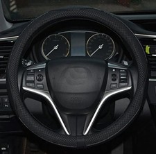 Steering Wheel Cover Anti-Slip Matte Finish Auto Car Wheel C Color: Black Line