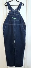 KEY Imperial Men's Denim Zip-Fly Bib Overalls 46x29 Farm Construction Trucking