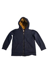 Carter  s Toddler Hoodie 5T Sherpa Lined Zip Up Navy Blue Warm Jacket