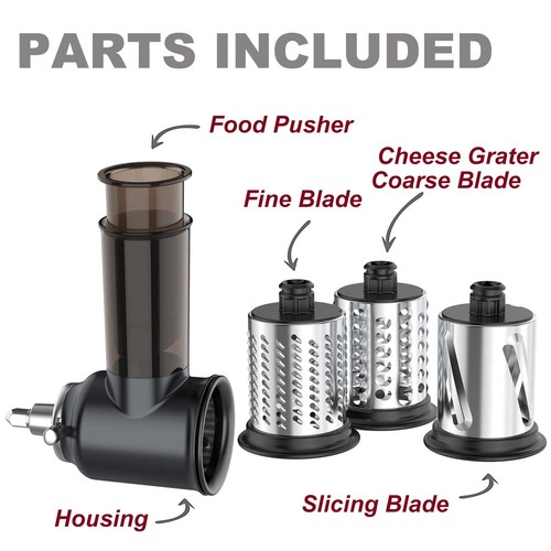Slicer Shredder Attachments for KitchenAid Stand Mixer Cheese Grater Attachme... - 第 2/6 張圖片