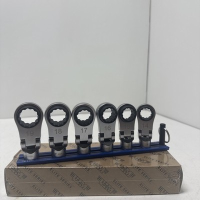 VI 3/8dr Reversibl  Flex Head Ratcheting Crowfoot Wrench Set 14-19mm #NORA150XL 