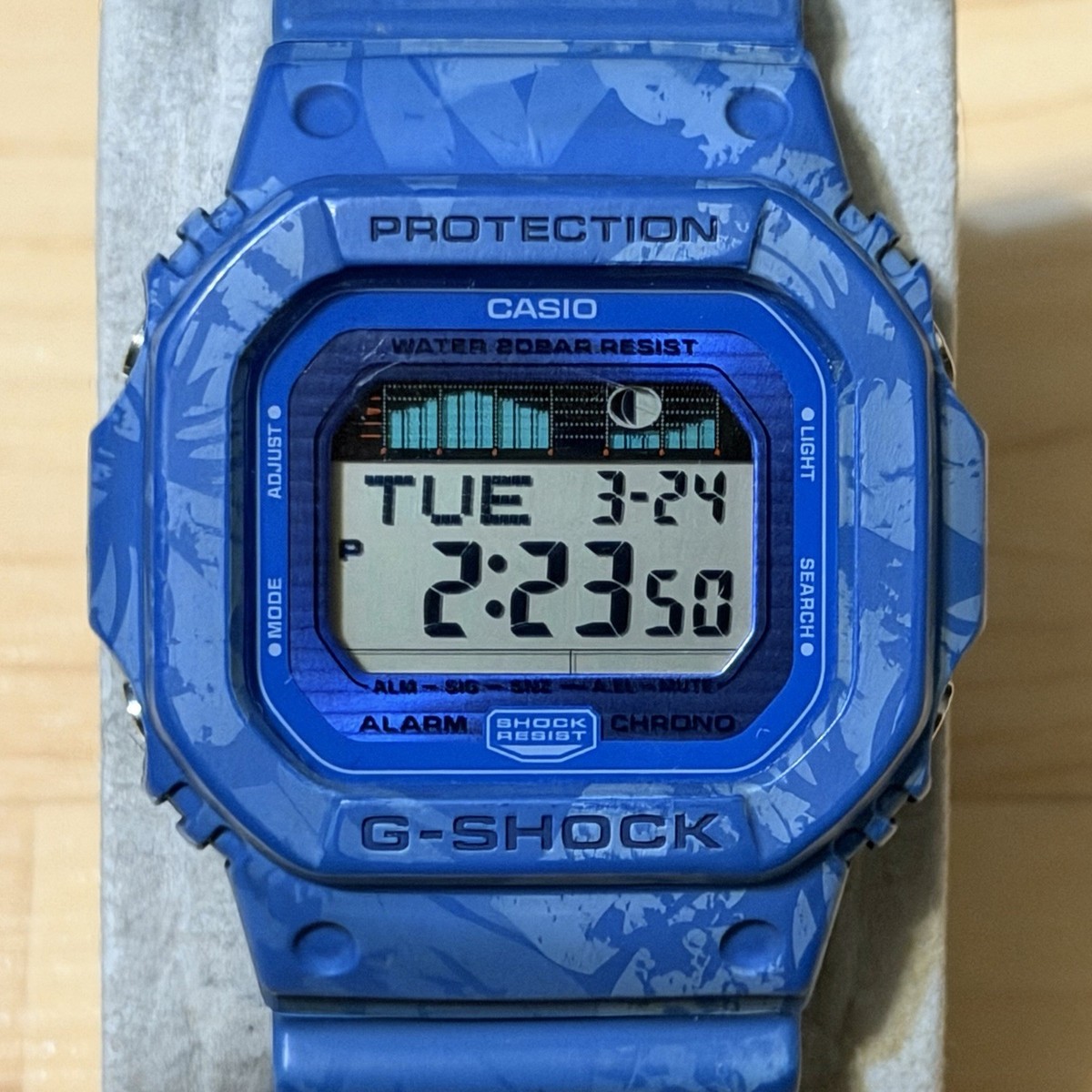 Casio G-Shock GLX-5600F-2 GLide Hibiscus Surf Tide Moon Graph